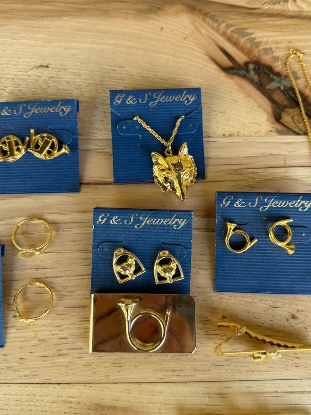 Gold Tone Vintage Equestrian Foxhunt Jewelry Lot 23 Pieces - Picture 5 of 7